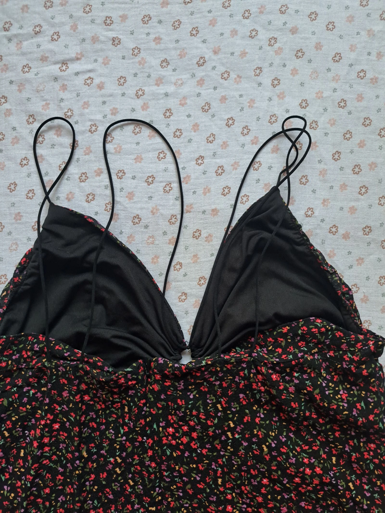 Black floral dress H&M - Size XL - Very good condition – photo 4